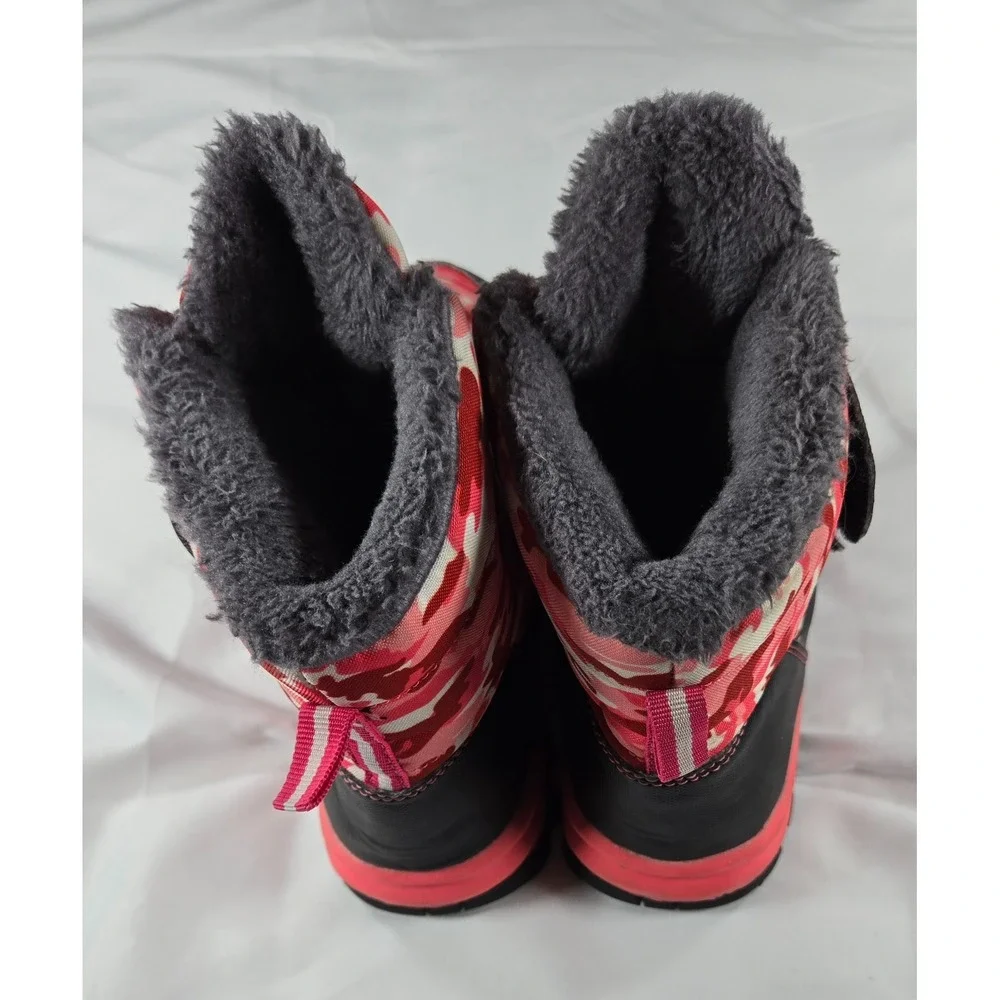 Ubfen Girls 36 Pink Camouflage Snow Boot Fleece Lined 5.5 6 Womens